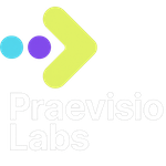 A small arrow icon above text that reads Praeviso Labs